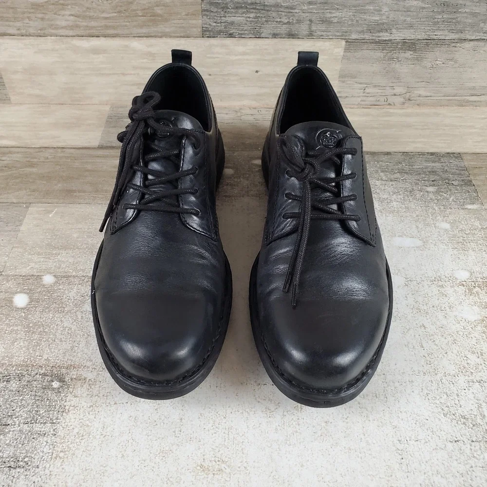 Born Todd Mens Oxford Shoes Sz 10 M Comfort Black Leather Handcrafted Lace Up